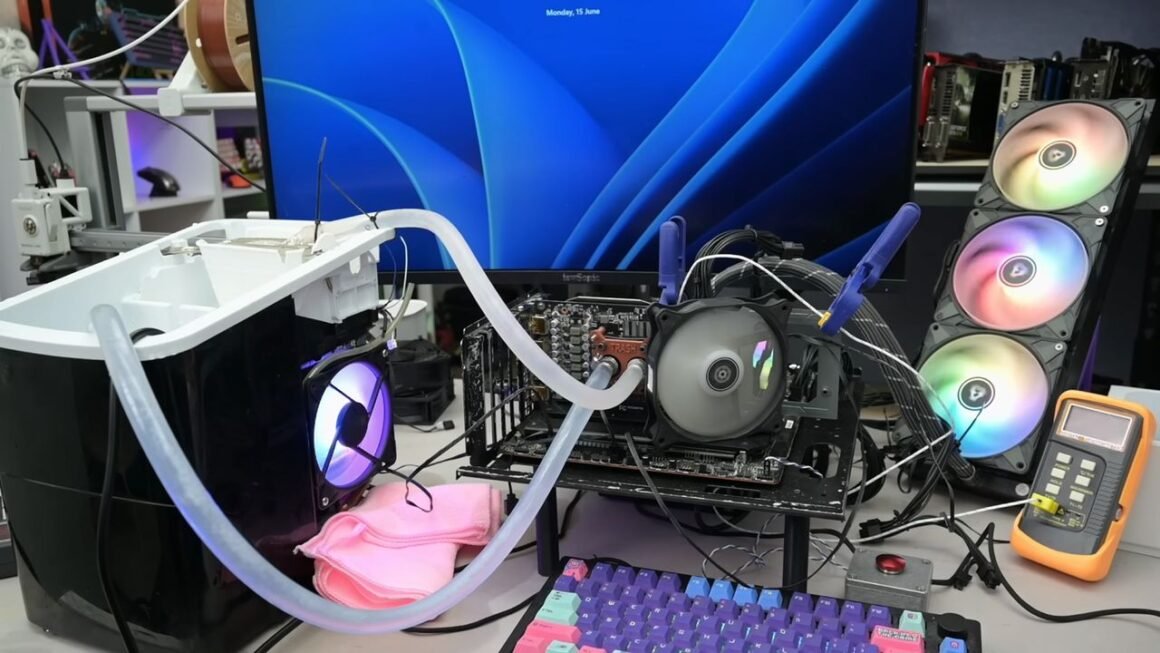 A YouTuber tried using an ice machine to cool down his Nvidia RTX 3060 rig —and it went about as well as you might expect
