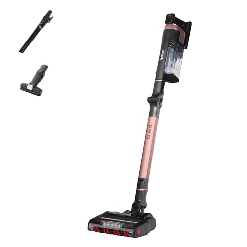 Shark Stratos Cordless Stick Vacuum Cleaner With Anti Hair Wrap Plus, Clean Sense Iq & Anti-Odour Technology, 60 Mins Run-Time, Removable Battery, 2 Attachments, Charcoal/rose Gold Iz400uk