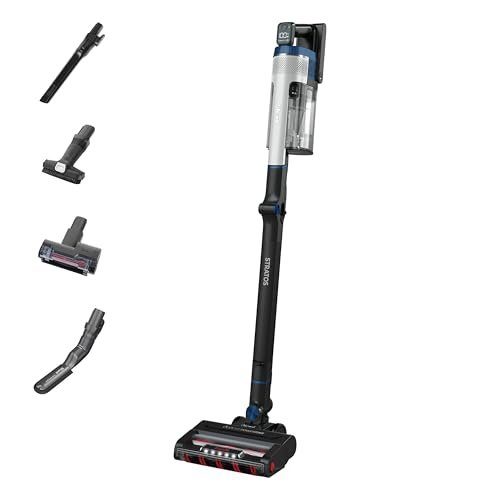 Shark Stratos Cordless Pet Pro Stick Vacuum Cleaner With Anti Hair Wrap Plus, Clean Sense Iq, Duoclean, 60min Run-Time, Removable Battery, 4 Tools, Anti-Allergen, White/navy Iz402uktsb