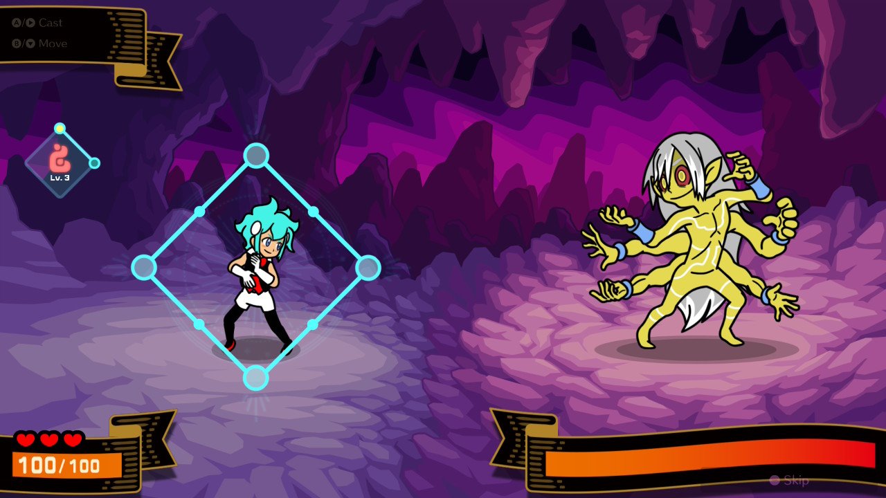 Beatspell boss fight in Rhythm Heaven Groove